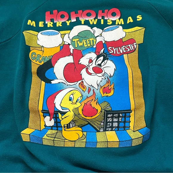 Warner Bros. Green Christmas Sweater - Picture 2 of 8